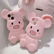 [바보사랑] 2퍼센트 큐티피그 유광스타일 아이폰 케이스 호환, 기종/색상:아이폰x_xs호환/단일옵션, 상세 설명 참조