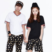 미라클세븐 M7 남자 V넥 SS 베이직 여자 티셔츠