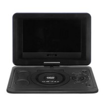 비디오 플레이어 dvd cd 홈시어터 13.9 인치 휴대용 홈 자동차 DVD 플레이어 VCD CD 게임 TV 플레이어 USB 회전 화면 원격 컨트롤러 미국/영국/EU 미디어 플레이어, 협력사, 파란색 영국 플러그
