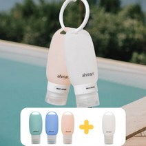 테치비 흐름방지 실리콘공병 고리 샴푸용기, 90ml, 4개
