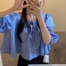 블링앤수 7부 플레어 리본 가을 블라우스 LZZ237