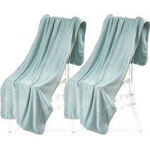 라트리브 자수 바스타월 140 x 70cm, 그린, 2개