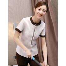 청소작업복 여름 여 호텔 종업원 가사 아주머니, XL, 옵션15