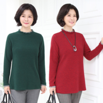 모슬린 여성 엄마옷 이중 러플 티셔츠 FTP009305 마담/미시옷/중년여성의류/빅사이즈/40대/50대/60대여성옷