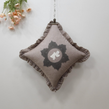 [미술관] 연브라운 천사 방석 쿠션 관공서 카페 회의실, 연브라운 커버+쿠션솜포함발송