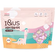 아이앤어스 3챔버 캡슐 세탁세제 드럼겸용, 30개입, 2팩