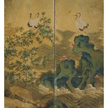 신선십장생도 2폭 민화 도안 / 장수를 기원하는 그림 부모님 선물 왕의 그림 오봉도 장생도 민화화실 수업자료
