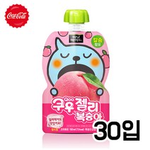 [코카콜라]쿠우젤리 복숭아 130파우치 30입, 130ml, 30개