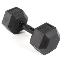 바디엑스 바디엑스 [낱개] 육각아령 고무덤벨 12kg 블랙그립 네츄럴고무, 1개