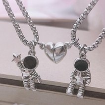 화이트데이 발렌타인데이 남자 남자목걸이 귀여운 남성 데일리 여자 커플 자석 합체