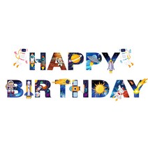 생일 풍선 레터링 1세트 우주비행사 호일 우주선 행성 베이비샤워 생일 파티 꾸미기, 06 1set