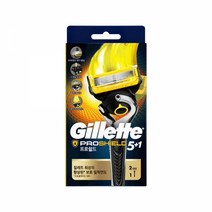 질레트 프로쉴드 옐로우 면도기 2up