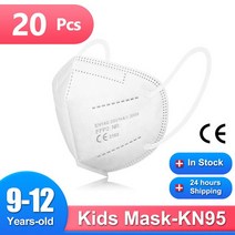 10-100Pcs kn95mask 어린이 마스크 ffp2 kn95 호흡기 fpp2 보호 ffp2mask 마스카라 nios, [02] White 20pcs