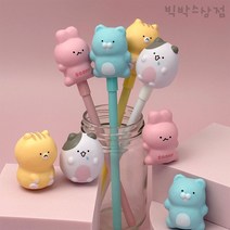 순덕이 스퀴시 중성펜 4종 1세트 골고루 0.5mm 말랑말랑 토이 피규어 인형 메모 슬라임 필기 젤펜 다꾸, 3000레이지스타스퀴시중성펜 4종1세트