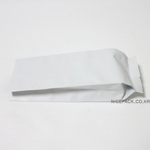 나이스팩 무광 백색 커피봉투 7cm x 22cm(옆면4cm) 100장