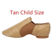 키즈 스포츠 댄스화 신발 유아 전문 재즈 댄스 신발 키즈 슬립 온 스니커즈 geniune leather shoe for girls tan black shoes for슈즈, au7 핏 12.8cm, 황갈색 어린이 크기