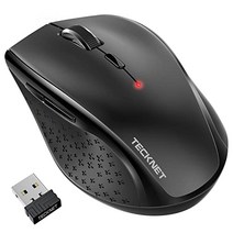 TECKNET 무선 마우스 3200 DPI 2.4G 광학 비즈니스 무선 마우스 6 조정 가능한 DPI 무선 마우스(나노 수신기 포함) PC 노트북용 무선 마우스 Windows MacBook Linux Office Home -12535, 자주색