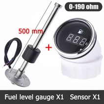 100-500mm 연료 레벨 센서 0-190 옴 디지털 연료 레벨 게이지 포함 경보 표시등이 rv 캠퍼에 대한 우수한 투명도, 500mm 센서로