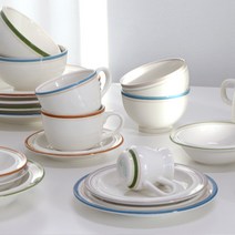 시라쿠스 메이플 예쁜 신혼 그릇 세트 집들이선물 라인, 4인 세트 (26pcs), 코지_스프링그린