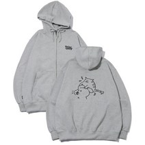 꼼파뇨 CPGN STUDIO Enjoy CAT 자수 후드 집업 그레이