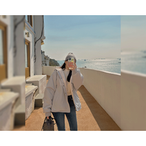 코티 양털 후드 야상 점퍼