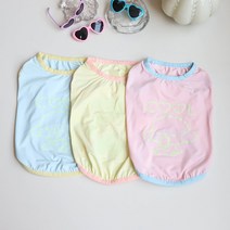 강아지 여름옷 아이스크림 야광 쿨나시(자외선 차단 UPF 50+), 핑크