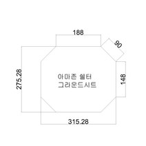 자체 주문 제작 에르젠 아마존쉘터 전용 그라운드시트 방수포, 블랙