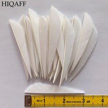50pcs 양궁 깃털 3 인치 화살표 fletching 3quot 대나무 탄소 샤프트에 대한 물방울 모양 양궁 베인 전통적인 깃털, 하얀색