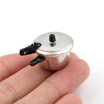 조리기구 압력 밥솥 오토 클레이브 장난감 시뮬레이션 주방 도구 1:12 scale dollhouse miniature kitchen, 01 silver