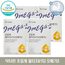 닥터린 초임계 알티지 오메가3 식약처인증 rtg 오매가3 + 씨오케이마스크 증정, 4개, 30캡슐