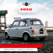 미니MINI 쿠퍼 자동차다이캐스트 1/24, 미니, 미니 영국국기판 (화이트)
