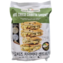 트레이더스 밀크앤허니 바질치즈 치아바타 780G 4입 아이스박스+아이스팩 /냉동식품, 1개