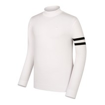 [테일러메이드]22FW 남성 소매 라인 포인트 하이넥 니트 TMSHL3122-100