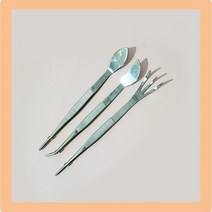 고급 원예용 키코아 스텐 핀셋 다육식물 관엽식물 집게 분갈이 용품 다육이 도구, 양방향 갈퀴형 핀셋