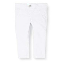 United Colors of Benetton baby girl pantalone pants white (Bianco 101) 80/86 (제조업체 크기 : 1y