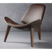 한스웨그너 쉘체어 윙디자인 원목 거실 베란다 테라스의자 커피티테이블 체어 카페의자 조립식, 호두+커피패드