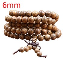 108배 염주 단주 향나무 보리수 묵주 불교 목걸이 1pcs 6mm8mm 천연 50, 6mm