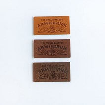 2개)가죽라벨-클래식3종[택1], 카멜, 1개