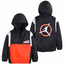 플레이키즈프로 조던주니어 2023 봄 신상! 반집업 아노락점퍼** 오렌지 조던MVP후드윈드자켓(140~170)