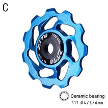 11 T Mtb Bicycle Rear Derailleur Pulley Aluminum Road Part Tensioner Bike Accessory Cycling Roller D, [03] blue