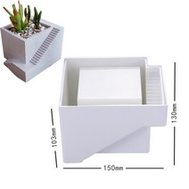 레진아트 세트 재료 몰드 파츠 실리콘 몰드 다육 식물에 대 한 화분 콘크리트 금형 diy 공예 시멘트 점토 금형 라운드 컨테이너 석고 금형 촛불 금형, 스퀘어01