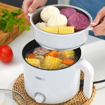 만능 전기냄비 전기찜기 이유식 죽 스튜 전기메이커, 흰색