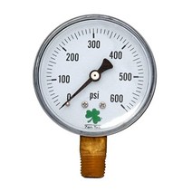 Zenport DPG600 Zen-Tek 건식 공기 압력 게이지 600 PSI 10개 박스, Single Pack, 500 PSI