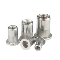 스틸리벳 접시머리 둥근머리 리벳 스테인레스 스틸 탄소강 알루미늄 플랫 헤드 블라인드 너트 인서트 나사 볼트용, M3 (20pcs)+304 stainless steel