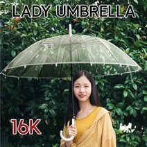 우산 레이디 투명 장우산 16K 투명우산 [여우창고]