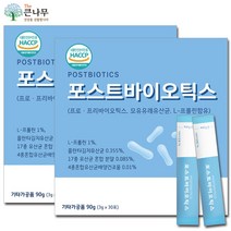 The큰나무 포스트바이오틱스 프로 프리바이오틱스 모유유산균 L-프롤린 함유, 90g, 2박스