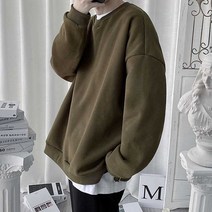 오버핏 밑단 지퍼 맨투맨 컬러 티셔츠 남녀 커플룩 @999ea