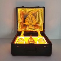 아르망디 샴페인 케이스 led 가격 전시 고급 라운지 바 클럽, 노랑 심연 술상자