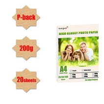 A4 고광택 인화지 프린터인화지단면 코팅잉크젯 프린터 용120g 140g 160g 180g 200g 230g, 15 200g 20pcs P