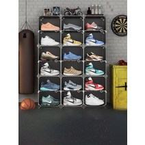 슈즈 신발장 케이스 투명볼 수납함 20개 플라스틱 수장서랍형 디스플레이 투명 진열장, 30x30x20cm, 16팩4열4겹